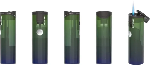 Zengaz ZL-36 Pillar Jet Flame Lighter – Dark Green Pocket Lighter