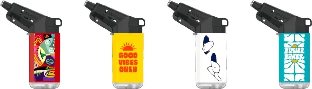 Zengaz 4 Pack ZL-19 Jet Flame Lighter- Combo B Pocket Lighter