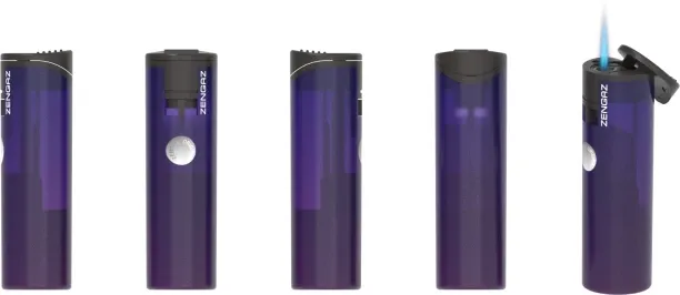 Zengaz ZL-36 Pillar Jet Flame Lighter - Purple Pocket Lighter