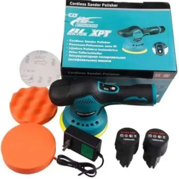 GENERIC Cordless Sander Polisher 12V With 2 Batteries & Accessories DV-600/AG-53 5 inch Random Orbi…