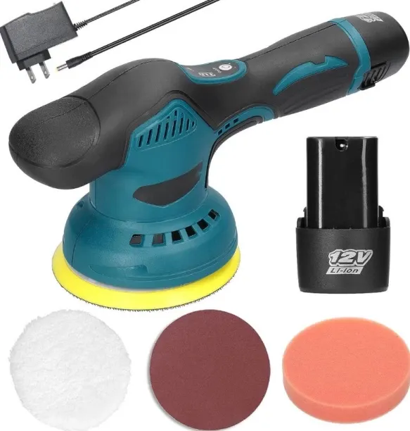 BLD 12V Electric Car Polisher Machine with Polishing Pad Kit Rotary Polisher