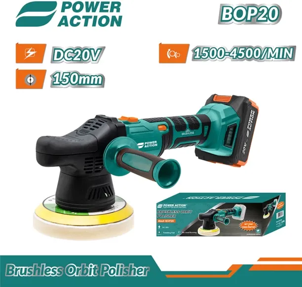 Power action BOP20 Set Random Orbital Polisher