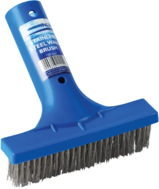 Charms 150 mm Wall Brush – Polished Aluminium Frame with Soft Bristles for Manual Pool Cleaning Poo…