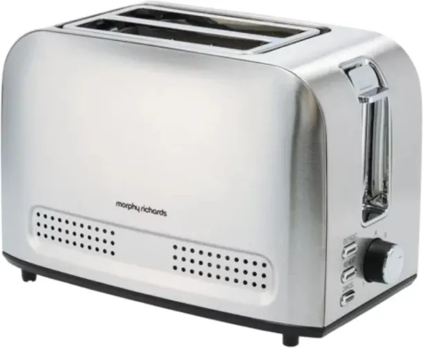 Morphy Richards DT BRUSHED 800 W Electric Pop Up Toaster