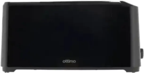 Ottimo Black 4 Slice Toaster 1250 W Electric Pop Up Toaster