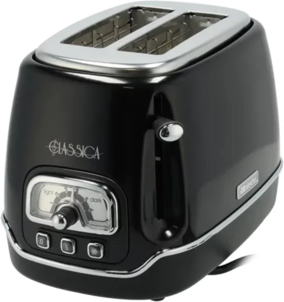 Ariete 2-Slice Toaster 6 Browning Settings, Defrost & Reheat Functions 750 W Electric Auto Pop Toas…