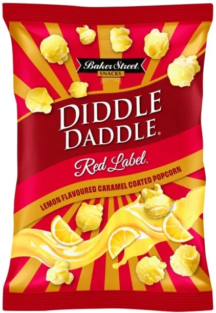 Baker Street Snacks Diddle Daddle Red Label Caramel Coated Lemon Popcorn
