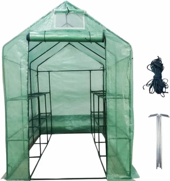 sosolar Walk-in Greenhouse - 2 Tier 12 Shelves Portable Green House