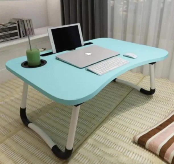 WORLD FURNITURE Foldable Study Laptop Desk Desk Wood Portable Laptop Table Metal Portable Laptop Ta…