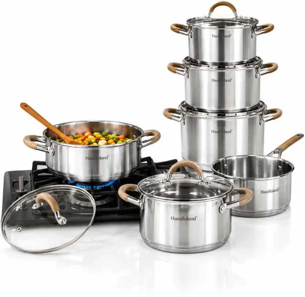 Haus Roland 8-piece German design cookware pot set Roland 8 pieces cookware Pot Set with Lid 5 L ca…