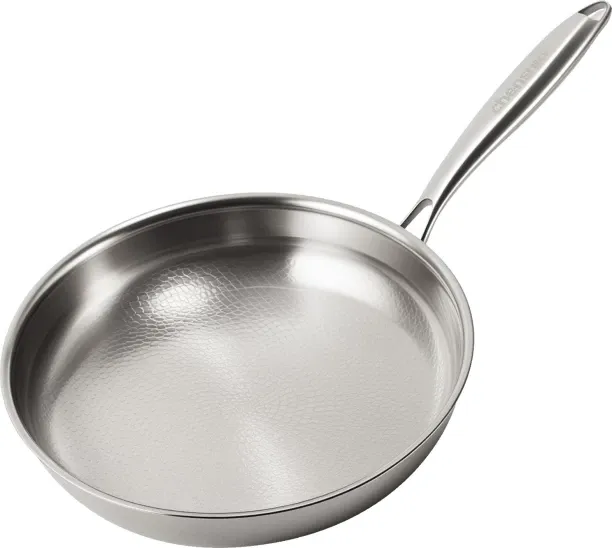 chenshia 30cm Non-Toxic Stainless Steel Skillet – 3-Ply Frying Pan, Titanium Alloy Nonstick, PFAS-F…