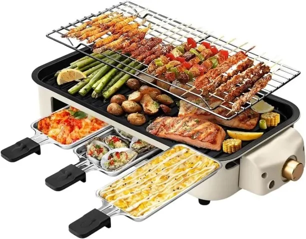 Zuosheng 2-in-1 Electric Indoor Grill, 1500W Smokeless Korean BBQ Griddle with Non-Stick Removable …