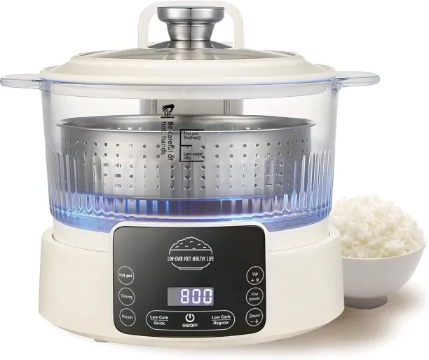 Zuosheng ow Carb Rice Cooker,3L Multifunction Low Sugar Rice Cooker Small,Reservable & Timable,4H K…