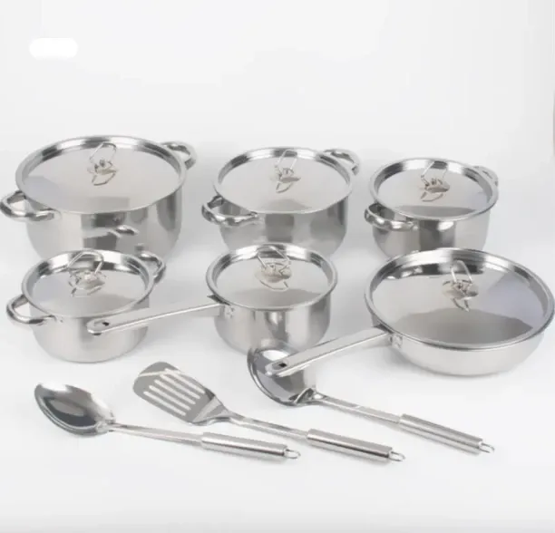 Generic 15PCS Stainless Steel Cookware Set Pot with Lid 0 L capacity