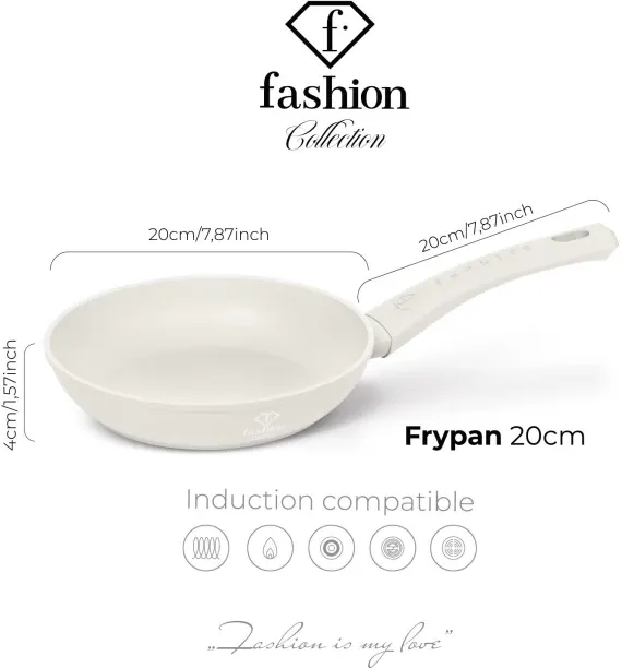 Fashion by Berlinger Haus 20cm TitanPro Non-Stick Frypan - Cream Pan 1 L capacity
