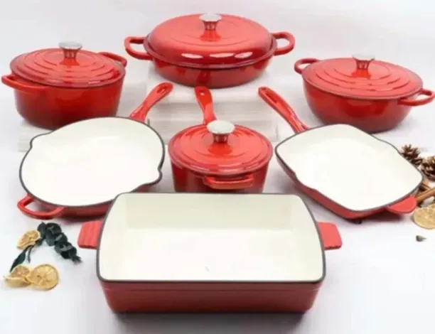 Generic 11 Pcs Cast Iron Pot Pot 5 L capacity