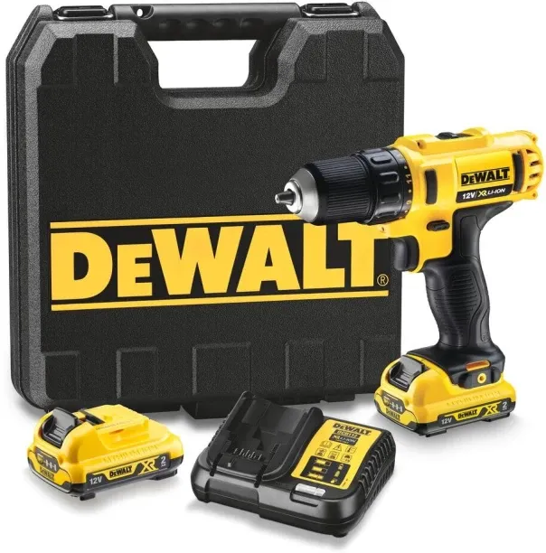 DEWALT 10.8V 2 x 2.0Ah Batteries Multi Voltage Charger & Kit Box | DCD710D2-ZA Drill Driver