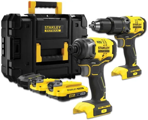 STANLEY FATMAX 18V Brushless Combo Hammer + Impact Drill +Batteries+BOX | SFMCK461D2T-QW Cordless D…
