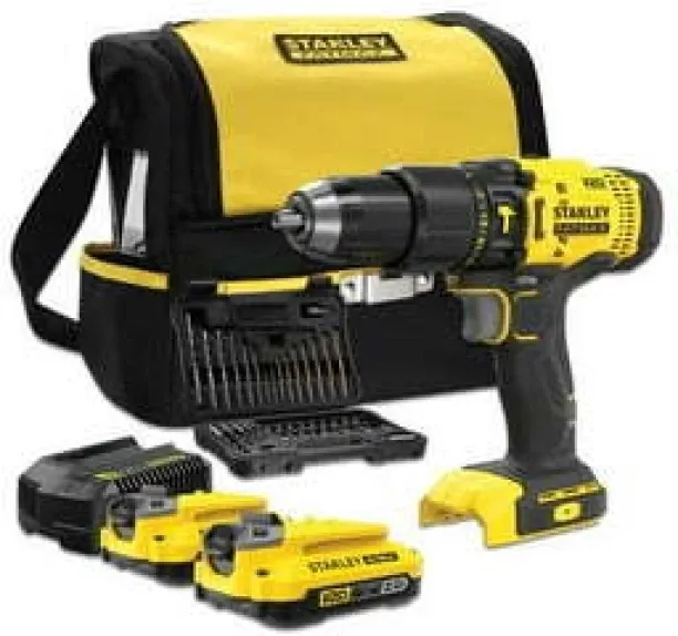 STANLEY FATMAX 18V Cordless +50 Pcs Set +2 Batteries+ Bag | SFMCD711DSA-QW Hammer Drill