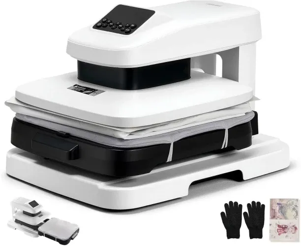 Fariedl Auto Heat Press Machine, 15 x 15 inch, T-Shirt Press Machine with Auto Release and Adjustab…