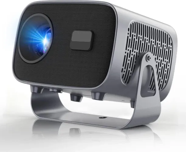 Bloo Smart Projector with WiFi and Bluetooth, 400Ansi Protable Mini Projector Support 4K, 360° Rota…