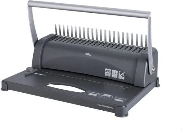 Deli Deli_Comb Binding Machine 12 Sheets 350 Capacity (3871) Punches & Punching Machines