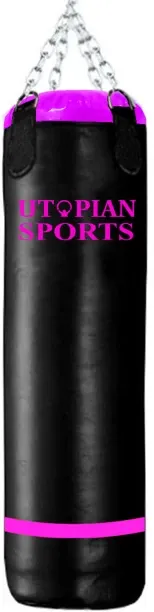 Utopian Sports Muay Thai Karate Punching Bag 60kg - Black & Purple 155cm Height Hanging Bag