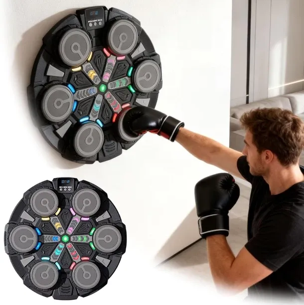 Fariedl Musical Boxing Machine, Adult Five-Speed ​​Adjustable Boxing Trainer with Bluetooth and LED…