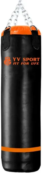 Utopian Sports Muay Thai Punching Bag 60kg - Karate Punch Bag Black & Orange 155cm Height Hanging B…
