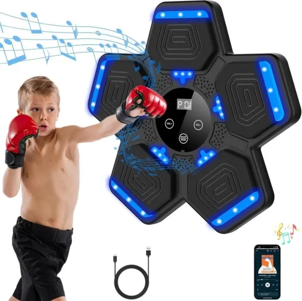 Solala Music Boxing Machine， for Adults and Kids, Smart Interactive Boxing Training Equipment Wall …