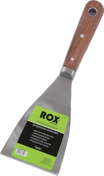 ROX 75MM Rosewood Scraper Stiff Putty Knife