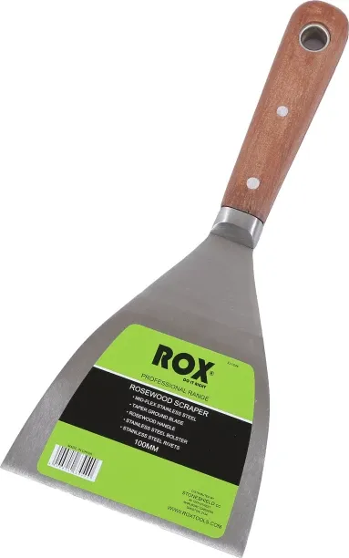 ROX 100MM Rosewood Scraper Stiff Putty Knife