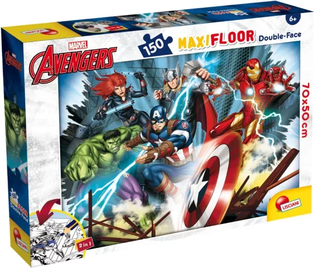 Lisciani 150 PIECE COLOUR IN MAXI FLOOR PUZZLE - AVENGERS Jigsaw Puzzles