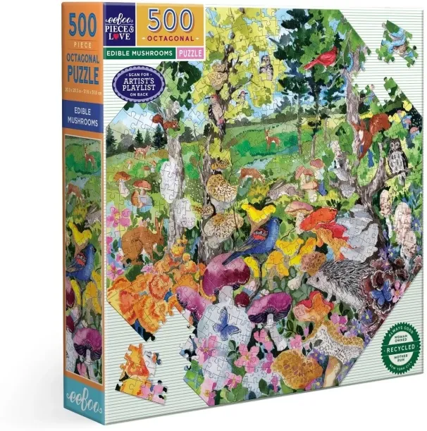 eeBoo Edible Mushrooms Jigsaw Puzzles