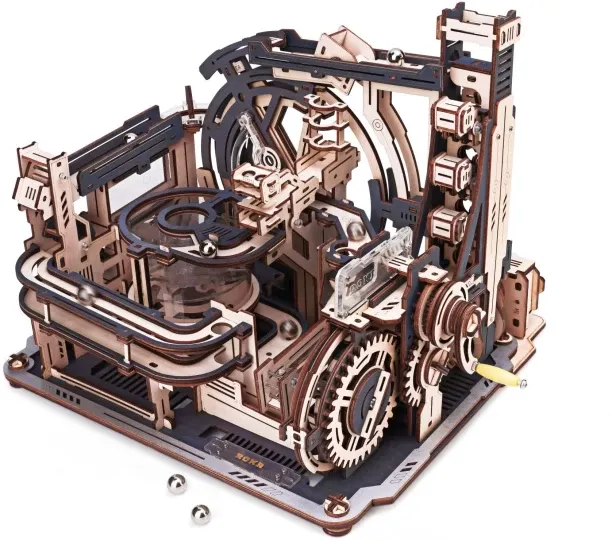 Robotime Marble Spaceport Marble Run 3D Wooden Puzzle - 472 Pieces 3D Puzzles