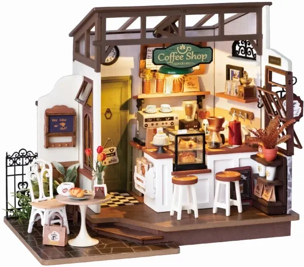 Robotime DIY House - Flavory Cafe - 183 Pieces 3D Puzzles