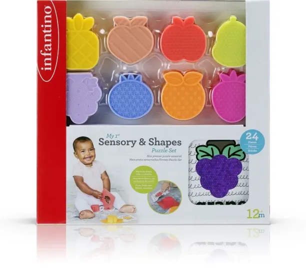 Infantino MY 1ST SENSORY & SHAPES PUZZLE SET Floor Puzzles
