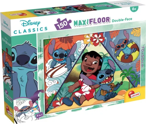 Lisciani 150 PIECE COLOUR IN MAXI FLOOR PUZZLE - DISNEY LILO & STITCH Jigsaw Puzzles