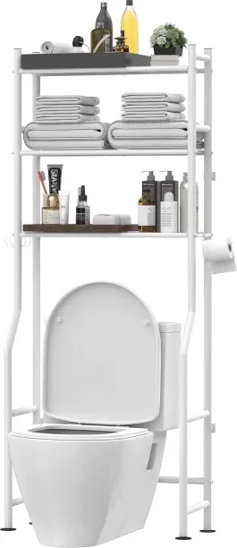 Generic 3-Tier Freestanding Over The Toilet Storage Stainless Steel Rack Shelf