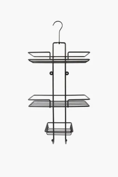 Aura Powder Coated Shower Caddy – Hanging Bathroom Storage Rack Steel Rack Shelf