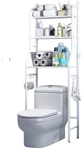 Generic G12-16-3 Over-The-Toilet Storage Rack Steel Rack Shelf