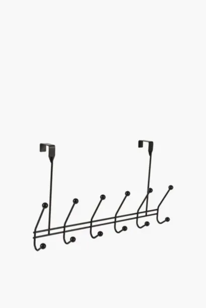 Aura Powder Coated Over The Door Metal Hook 47cm – No Drill Stainless Steel Rack Shelf