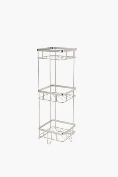 Aura 3 Tier Spa Tower Stand – Bathroom Storage Organiser Steel Rack Shelf