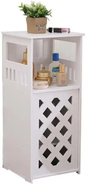 Generic Multipurpose Freestanding Bathroom Floor Pantry Cabinet Storage Shelf MDF(Medium Density Fi…