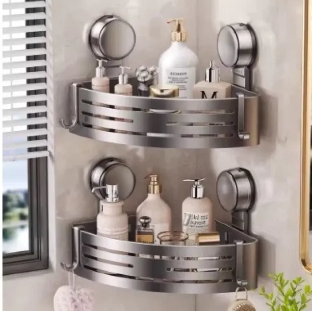 MAKTKL Bathroom Storage Shelf Aluminium Rack Shelf