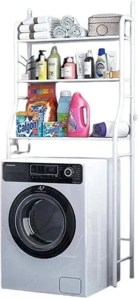 Generic 8-1798 3 Layer Over The Washing Machine Storage Rack Stainless Steel Rack Shelf