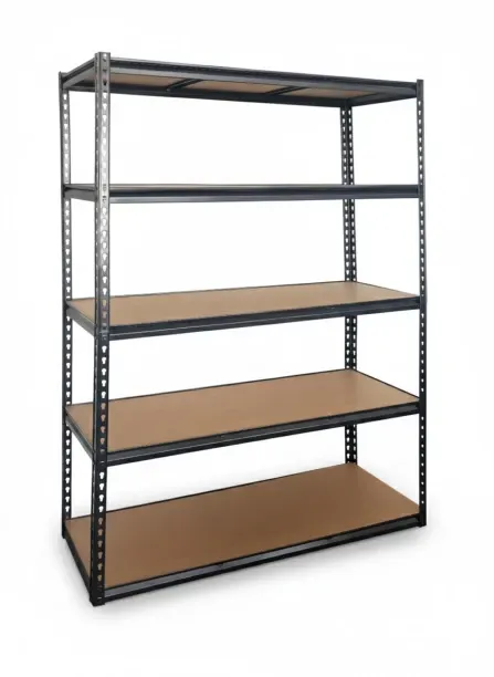 Fine Living DuraSteel 5 Tier Shelf - 183 x 120 x 45cm - 275kg / layer - Matt Black Steel Rack Shelf