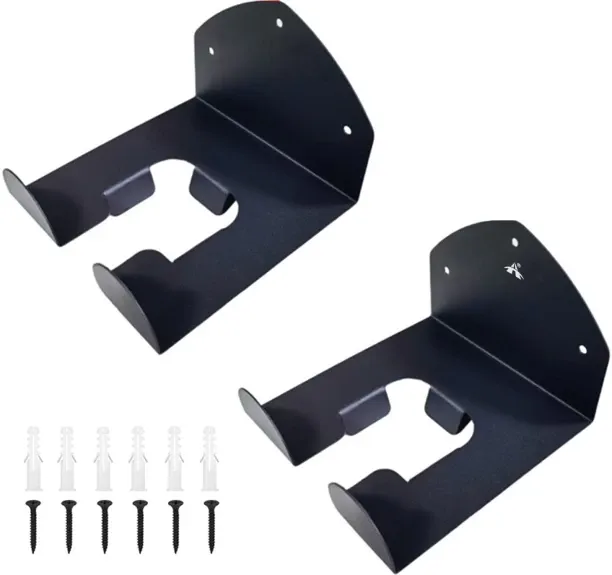 ALANES Wall Mount Tool Hanger Rack For Garden And Power Tools - Pack of 2 Iron Rack Shelf