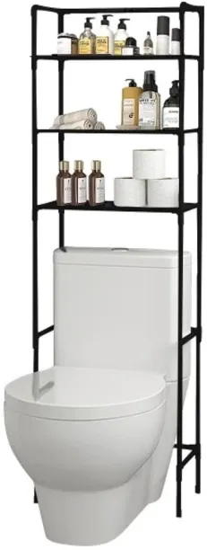 Generic JG20375346 Over The Toilet 45cm x 25cm x 150cm Stainless Steel Rack Shelf