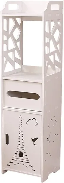 OJEES Bathroom Furniture Bathroom Storage Shelf Wooden Rack Shelf